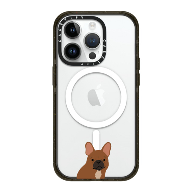 CASETiFY iPhone 14 Pro ケース ブラック インパクトケース MagSafe対応 Sitting Frenchie casetifylab