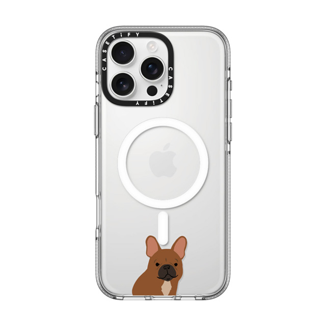 CASETiFY iPhone 16 Pro Max ケース クリア クリア ケース MagSafe対応 Sitting Frenchie casetifylab