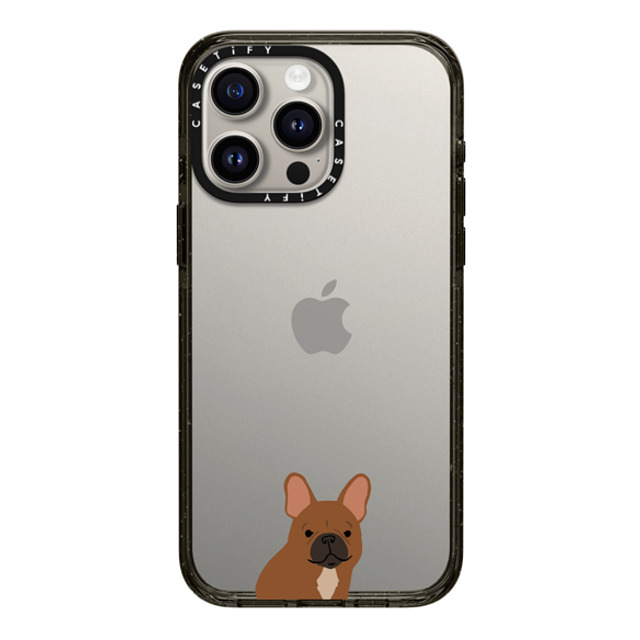 CASETiFY iPhone 15 Pro Max ケース ブラック インパクトケース Sitting Frenchie casetifylab