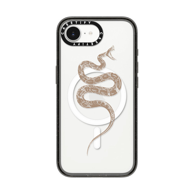 CASETiFY iPhone 16e ケース ブラック インパクトケース MagSafe対応 SNAKE BITE - MINI - TAN casetifylab Father's Day CASETiFY iPhone 16e ケース ブラック インパクトケース MagSafe対応 SNAKE BITE - MINI - TAN casetifylab Father's Day