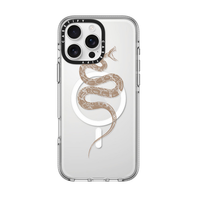 CASETiFY iPhone 16 Pro Max ケース クリア クリア ケース MagSafe対応 SNAKE BITE - MINI - TAN casetifylab Father's Day CASETiFY iPhone 16 Pro Max ケース クリア クリア ケース MagSafe対応 SNAKE BITE - MINI - TAN casetifylab Father's Day