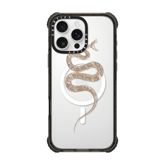 CASETiFY iPhone 16 Pro Max ケース ブラック ウルトラ インパクトケース MagSafe 対応 SNAKE BITE - MINI - TAN casetifylab Father's Day CASETiFY iPhone 16 Pro Max ケース ブラック ウルトラ インパクトケース MagSafe 対応 SNAKE BITE - MINI - TAN casetifylab Father's Day