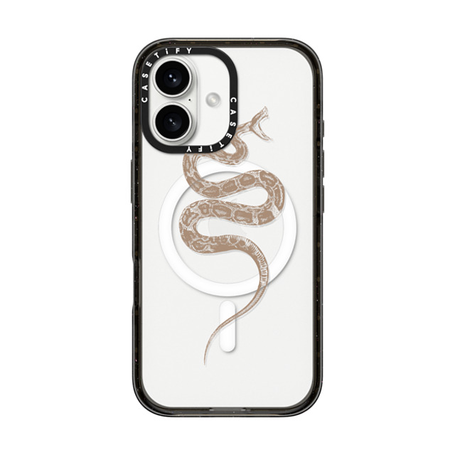 CASETiFY iPhone 16 Case Black Impact Case MagSafe Compatible SNAKE BITE - MINI - TAN casetifylab Father's Day CASETiFY iPhone 16 Case Black Impact Case MagSafe Compatible SNAKE BITE - MINI - TAN casetifylab Father's Day