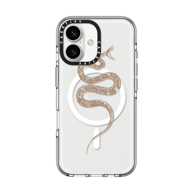 CASETiFY iPhone 16 ケース クリア クリア ケース MagSafe対応 SNAKE BITE - MINI - TAN casetifylab Father's Day CASETiFY iPhone 16 ケース クリア クリア ケース MagSafe対応 SNAKE BITE - MINI - TAN casetifylab Father's Day