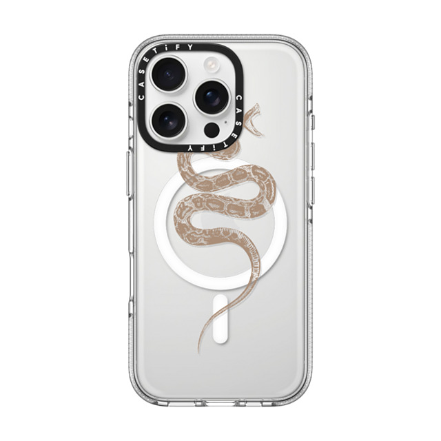CASETiFY iPhone 16 Pro ケース クリア クリア ケース MagSafe対応 SNAKE BITE - MINI - TAN casetifylab Father's Day CASETiFY iPhone 16 Pro ケース クリア クリア ケース MagSafe対応 SNAKE BITE - MINI - TAN casetifylab Father's Day