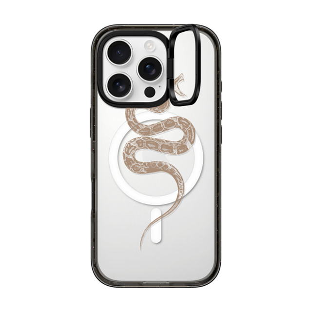 CASETiFY iPhone 16 Pro ケース ブラック インパクトリングスタンドケース MagSafe対応 SNAKE BITE - MINI - TAN casetifylab Father's Day CASETiFY iPhone 16 Pro ケース ブラック インパクトリングスタンドケース MagSafe対応 SNAKE BITE - MINI - TAN casetifylab Father's Day