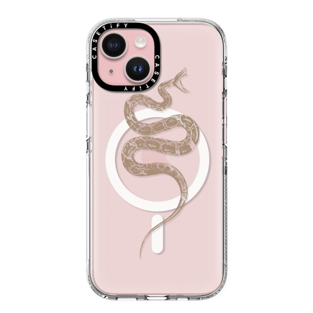 CASETiFY iPhone 15 ケース クリア クリア ケース MagSafe対応 SNAKE BITE - MINI - TAN casetifylab Father's Day CASETiFY iPhone 15 ケース クリア クリア ケース MagSafe対応 SNAKE BITE - MINI - TAN casetifylab Father's Day