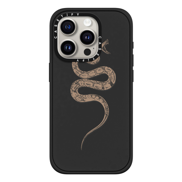 CASETiFY iPhone 15 Pro ケース マットブラック インパクトケース MagSafe対応 SNAKE BITE - MINI - TAN casetifylab Father's Day CASETiFY iPhone 15 Pro ケース マットブラック インパクトケース MagSafe対応 SNAKE BITE - MINI - TAN casetifylab Father's Day