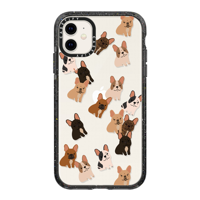 CASETiFY iPhone 11 ケース ブラック インパクトケース Dog 犬 Frenchie Jumble Back to School CASETiFY iPhone 11 ケース ブラック インパクトケース Dog 犬 Frenchie Jumble Back to School
