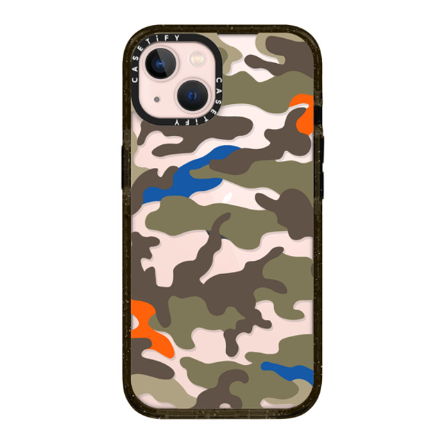 CASETiFY iPhone 13 ケース ブラック インパクトケース Camo Camo Over - Olive Mix