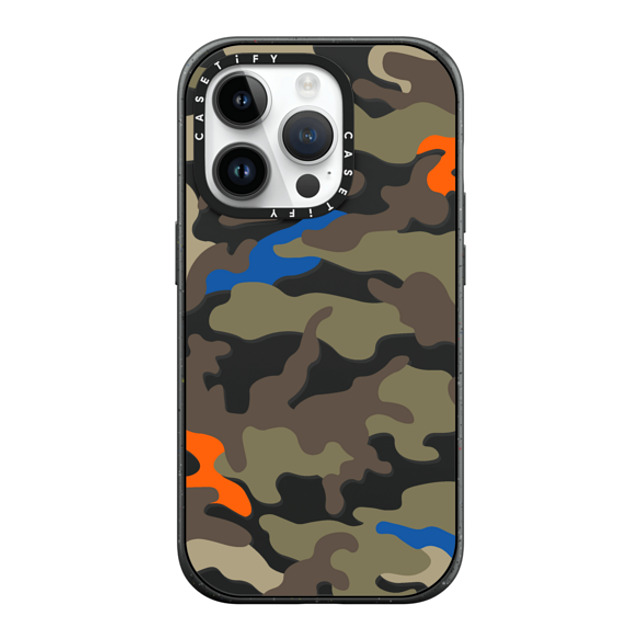 CASETiFY iPhone 14 Pro ケース マットブラック インパクトケース MagSafe対応 Camo Camo Over - Olive Mix