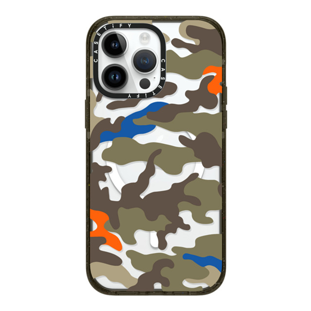 CASETiFY iPhone 14 Pro Max ケース ブラック インパクトケース MagSafe対応 Camo Camo Over - Olive Mix