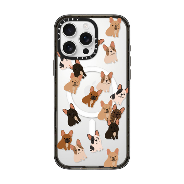 CASETiFY iPhone 16 Pro Max ケース ブラック インパクトケース MagSafe対応 Dog 犬 Frenchie Jumble Father's Day CASETiFY iPhone 16 Pro Max ケース ブラック インパクトケース MagSafe対応 Dog 犬 Frenchie Jumble Father's Day