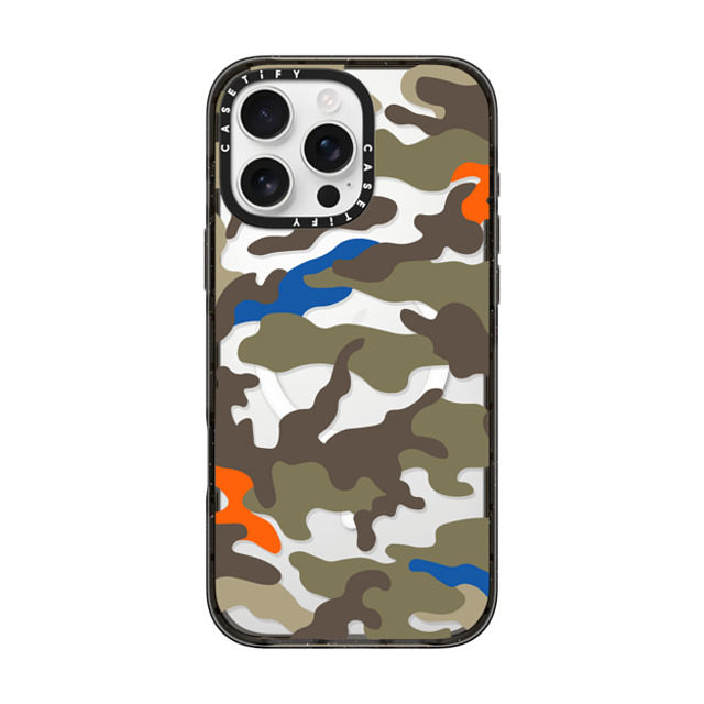 CASETiFY iPhone 16 Pro Max ケース ブラック インパクトケース MagSafe対応 Camo Camo Over - Olive Mix