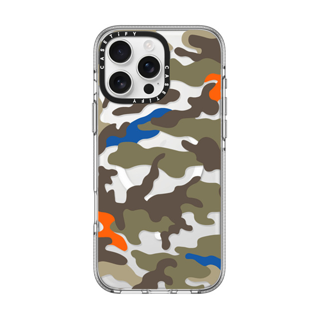 CASETiFY iPhone 16 Pro Max ケース クリア クリア ケース MagSafe対応 Camo Camo Over - Olive Mix