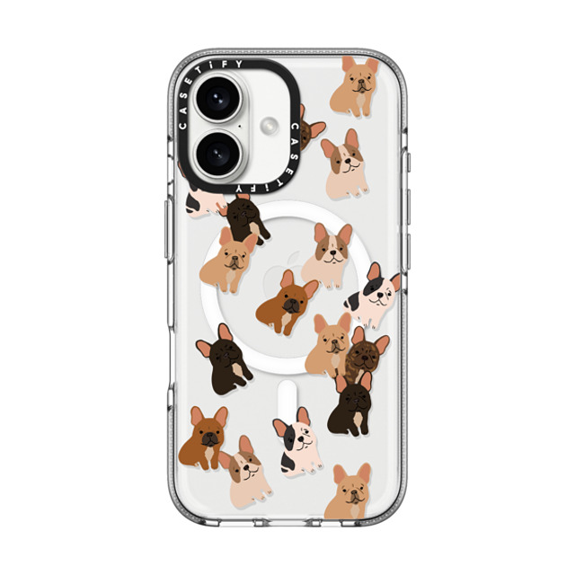 CASETiFY iPhone 16 ケース クリア クリア ケース MagSafe対応 Dog 犬 Frenchie Jumble Father's Day CASETiFY iPhone 16 ケース クリア クリア ケース MagSafe対応 Dog 犬 Frenchie Jumble Father's Day