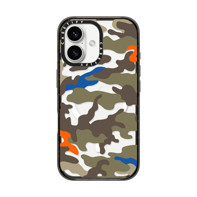 CASETiFY iPhone 16 ケース ブラック インパクトケース MagSafe対応 Camo Camo Over - Olive Mix