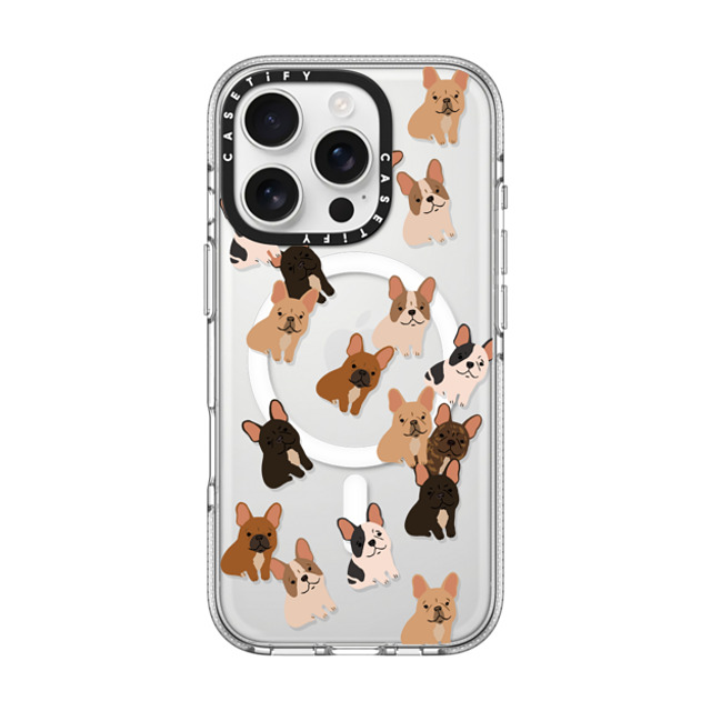 CASETiFY iPhone 16 Pro Case クリア クリア ケース MagSafe対応 Dog 犬 Frenchie Jumble Father's Day CASETiFY iPhone 16 Pro Case クリア クリア ケース MagSafe対応 Dog 犬 Frenchie Jumble Father's Day