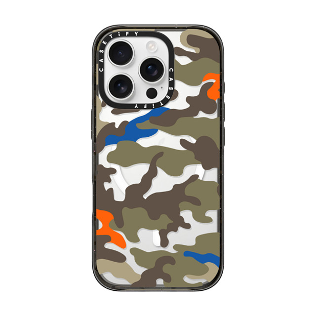 CASETiFY iPhone 16 Pro ケース ブラック インパクトケース MagSafe対応 Camo Camo Over - Olive Mix