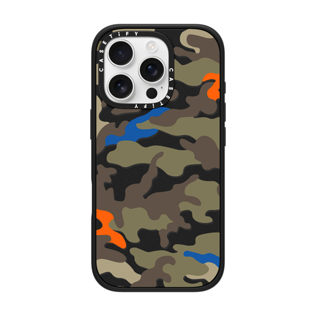 CASETiFY iPhone 16 Pro ケース マットブラック インパクトケース MagSafe対応 Camo Camo Over - Olive Mix