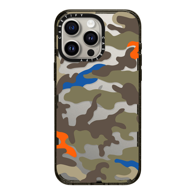 CASETiFY iPhone 15 Pro Max ケース ブラック インパクトケース Camo Camo Over - Olive Mix