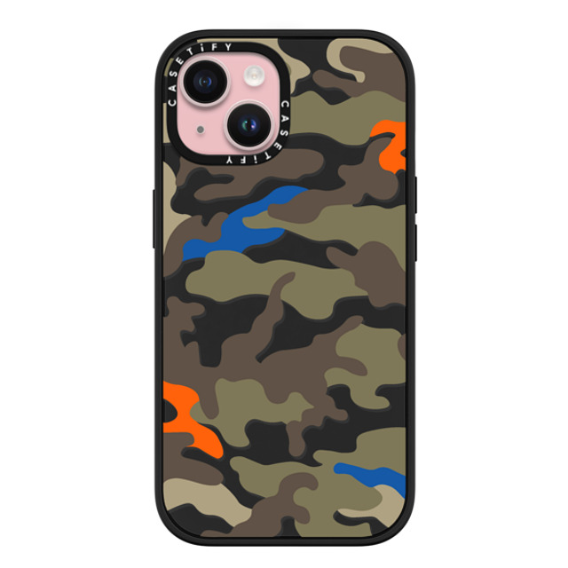 CASETiFY iPhone 15 ケース マットブラック インパクトケース MagSafe対応 Camo Camo Over - Olive Mix