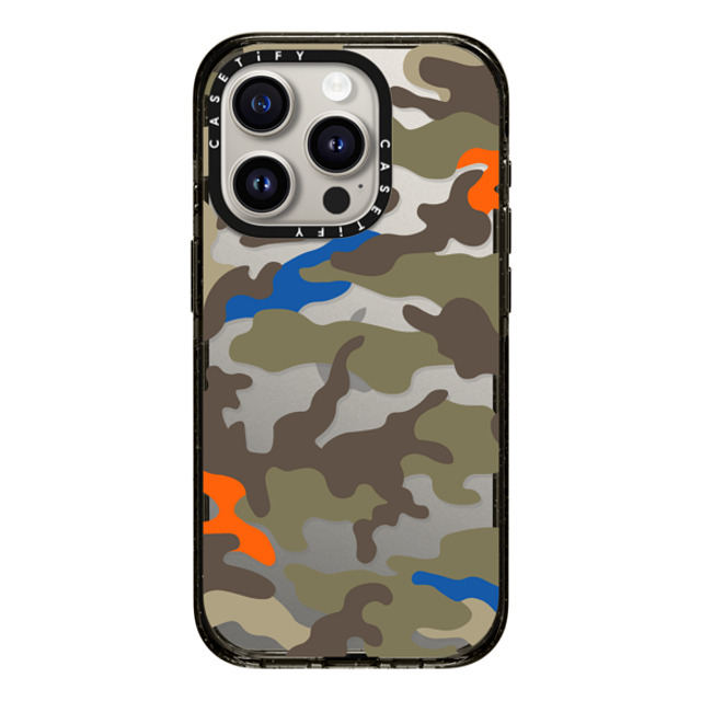 CASETiFY iPhone 15 Pro ケース ブラック インパクトケース Camo Camo Over - Olive Mix