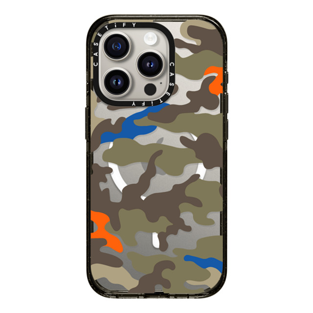 CASETiFY iPhone 15 Pro ケース ブラック インパクトケース MagSafe対応 Camo Camo Over - Olive Mix