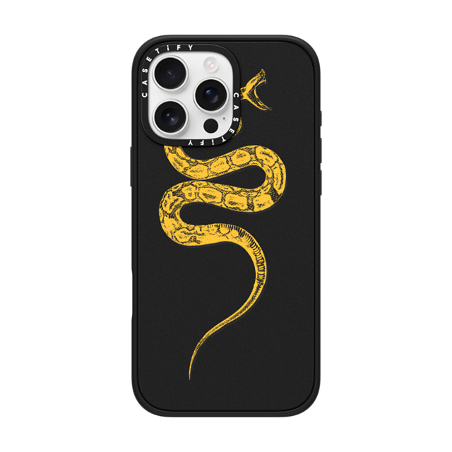 CASETiFY iPhone 16 Pro Max ケース マットブラック インパクトケース MagSafe対応 Snake Bite - Yellow casetifylab Father's Day CASETiFY iPhone 16 Pro Max ケース マットブラック インパクトケース MagSafe対応 Snake Bite - Yellow casetifylab Father's Day
