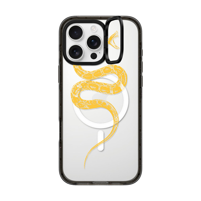 CASETiFY iPhone 16 Pro Max ケース ブラック インパクトリングスタンドケース MagSafe対応 Snake Bite - Yellow casetifylab Father's Day CASETiFY iPhone 16 Pro Max ケース ブラック インパクトリングスタンドケース MagSafe対応 Snake Bite - Yellow casetifylab Father's Day