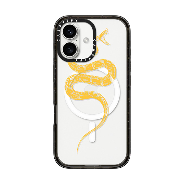 CASETiFY iPhone 16 ケース ブラック インパクトケース MagSafe対応 Snake Bite - Yellow casetifylab Father's Day CASETiFY iPhone 16 ケース ブラック インパクトケース MagSafe対応 Snake Bite - Yellow casetifylab Father's Day