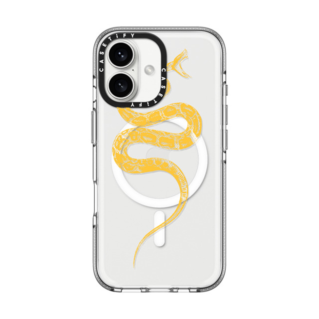 CASETiFY iPhone 16 ケース クリア クリア ケース MagSafe対応 Snake Bite - Yellow casetifylab Father's Day CASETiFY iPhone 16 ケース クリア クリア ケース MagSafe対応 Snake Bite - Yellow casetifylab Father's Day