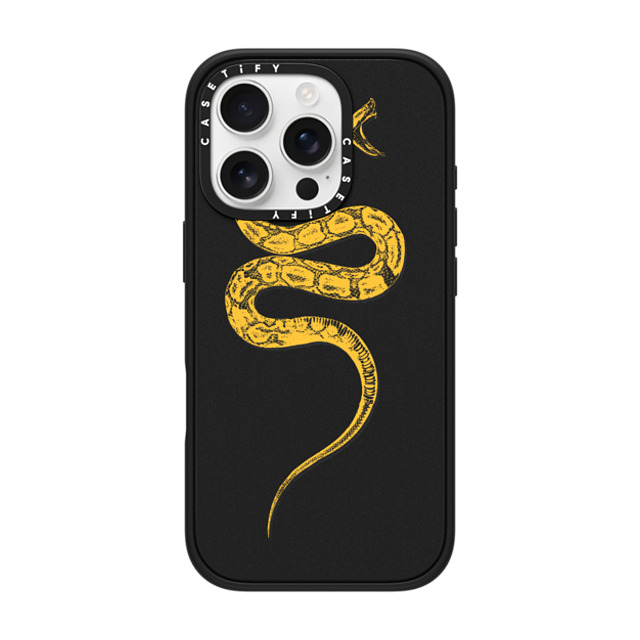 CASETiFY iPhone 16 Pro ケース マットブラック インパクトケース MagSafe対応 Snake Bite - Yellow casetifylab Father's Day CASETiFY iPhone 16 Pro ケース マットブラック インパクトケース MagSafe対応 Snake Bite - Yellow casetifylab Father's Day