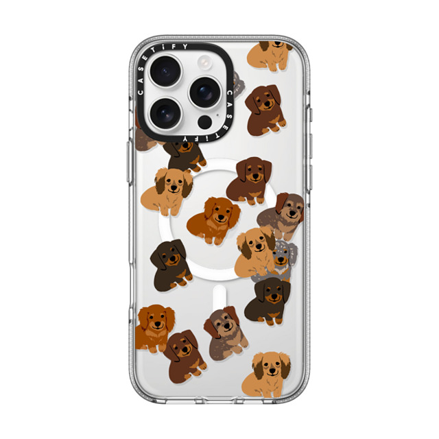 CASETiFY iPhone 16 Pro Max ケース クリア クリア ケース MagSafe対応 Dog 犬 Dachshund Jumble Back to School CASETiFY iPhone 16 Pro Max ケース クリア クリア ケース MagSafe対応 Dog 犬 Dachshund Jumble Back to School