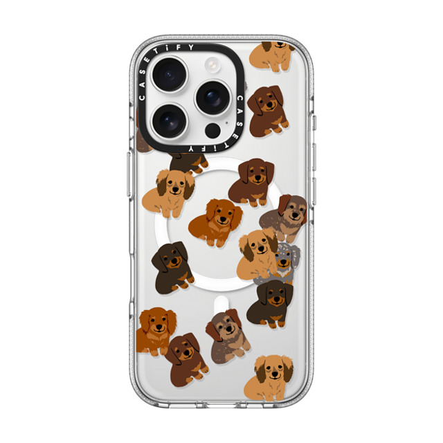 CASETiFY iPhone 16 Pro ケース クリア クリア ケース MagSafe対応 Dog 犬 Dachshund Jumble Back to School CASETiFY iPhone 16 Pro ケース クリア クリア ケース MagSafe対応 Dog 犬 Dachshund Jumble Back to School