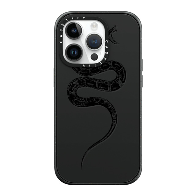 CASETiFY iPhone 14 Pro ケース マットブラック インパクトケース MagSafe対応 Snake Bite - Black casetifylab