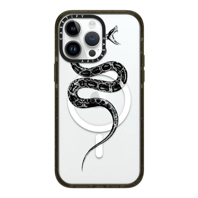 CASETiFY iPhone 14 Pro Max ケース ブラック インパクトケース MagSafe対応 Snake Bite - Black casetifylab