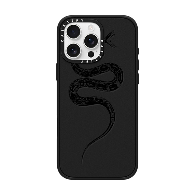 CASETiFY iPhone 16 Pro Max ケース マットブラック インパクトケース MagSafe対応 Snake Bite - Black casetifylab