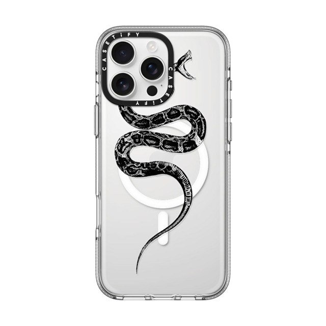 CASETiFY iPhone 16 Pro Max ケース クリア クリア ケース MagSafe対応 Snake Bite - Black casetifylab