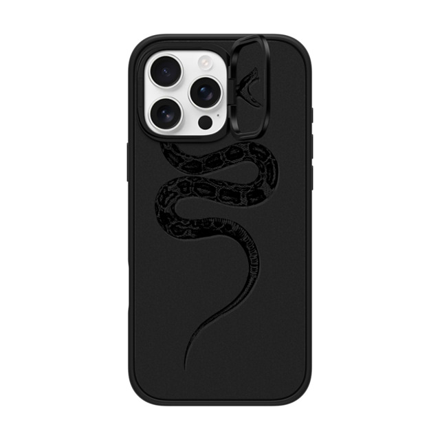 CASETiFY iPhone 16 Pro Max ケース マットブラック インパクトリングスタンドケース MagSafe対応 Snake Bite - Black casetifylab