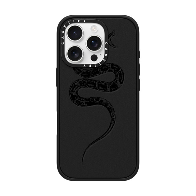 CASETiFY iPhone 16 Pro ケース マットブラック インパクトケース MagSafe対応 Snake Bite - Black casetifylab