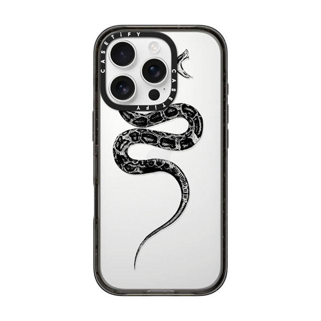 CASETiFY iPhone 16 Pro ケース ブラック インパクトケース Snake Bite - Black casetifylab