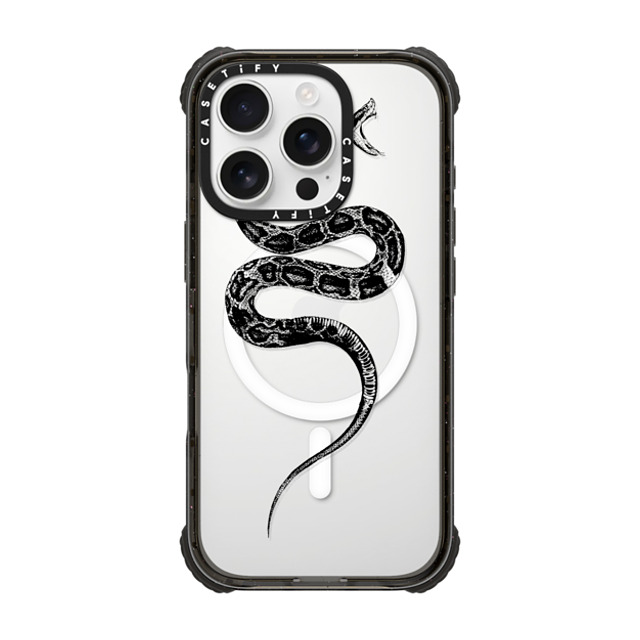 CASETiFY iPhone 16 Pro Case Black ウルトラ インパクトケース MagSafe 対応 Snake Bite - Black casetifylab Back to School CASETiFY iPhone 16 Pro Case Black ウルトラ インパクトケース MagSafe 対応 Snake Bite - Black casetifylab Back to School