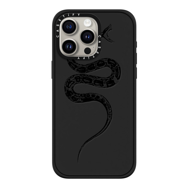 CASETiFY iPhone 15 Pro Max ケース マットブラック インパクトケース MagSafe対応 Snake Bite - Black casetifylab