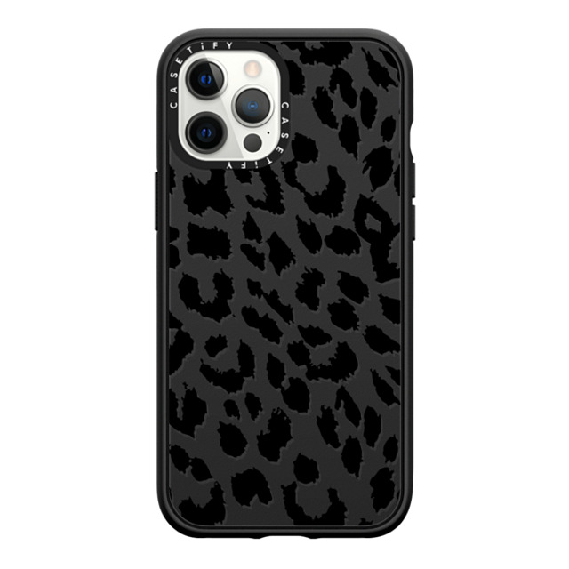 CASETiFY iPhone 12 Pro Max ケース マットブラック インパクトケース MagSafe対応 Leopard Lacie Leopard