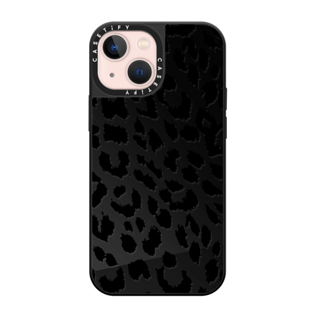 CASETiFY iPhone 13 Mini ケース Black on Black ミラーケース MagSafe対応 Leopard Lacie Leopard