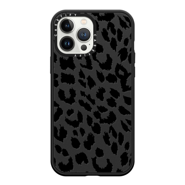 CASETiFY iPhone 13 Pro Max ケース マットブラック インパクトケース MagSafe対応 Leopard Lacie Leopard