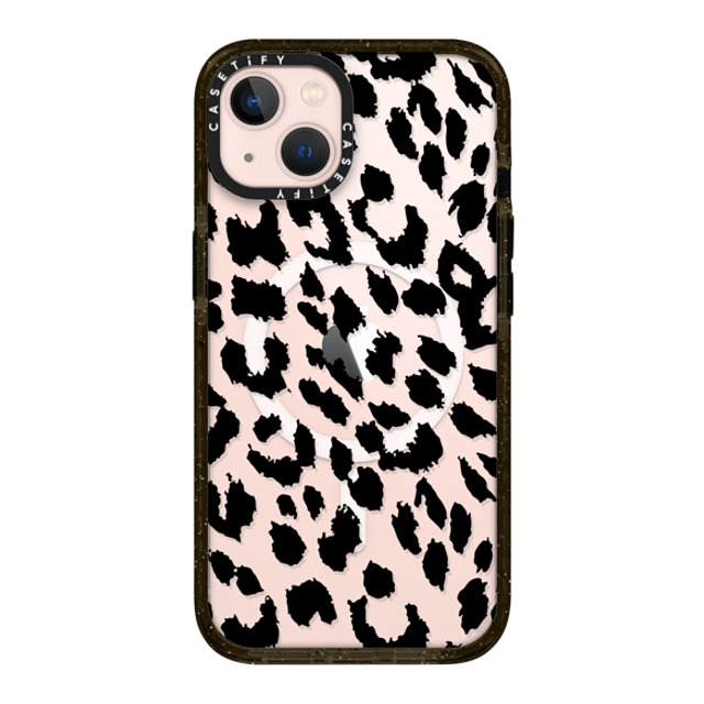 CASETiFY iPhone 13 ケース ブラック インパクトケース MagSafe対応 Leopard Lacie Leopard