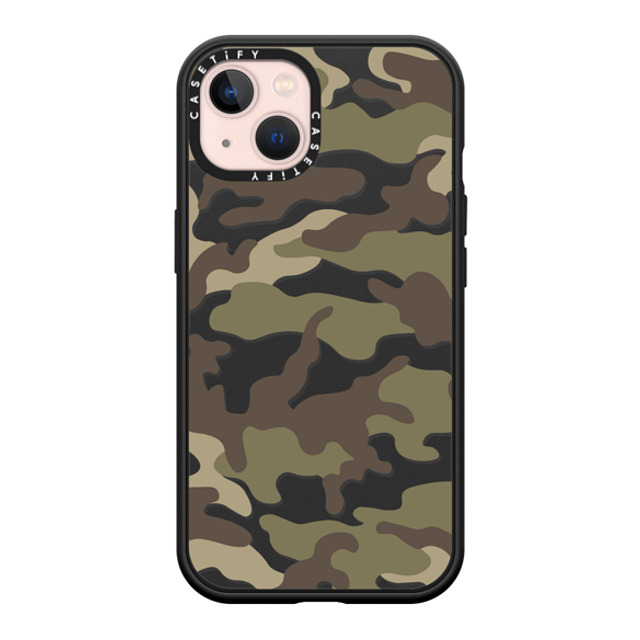 CASETiFY iPhone 13 ケース マットブラック インパクトケース MagSafe対応 Camo Camo Over - Olive