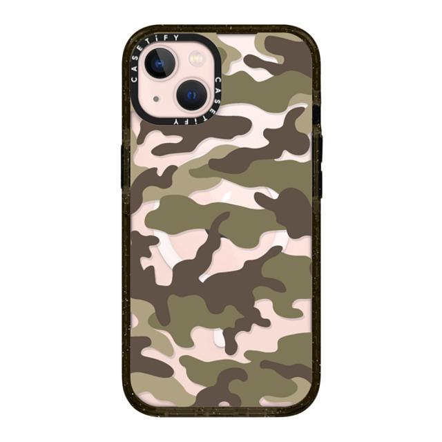 CASETiFY iPhone 13 ケース ブラック インパクトケース MagSafe対応 Camo Camo Over - Olive